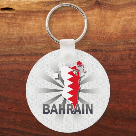 Bahrain Flag Map 2.0 Sleutelhanger (Voorkant)