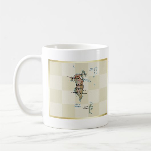 Bahrain Flag + Map-Mok Koffiemok (Links)