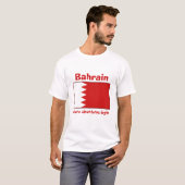 Bahrain Flag + Map + Tekst T-shirt (Voorkant volledig)