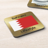 Bahrain Flag+Text Onderzetter (Linkerzijde)