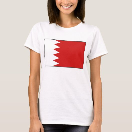 Bahrain Flag x Map T-Shirt (Voorkant)
