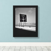 Bahrain Highway Sign Canvas Afdruk (Insitu (Houten vloer))
