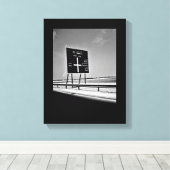 Bahrain Highway Sign Canvas Afdruk (Insitu (Houten vloer))