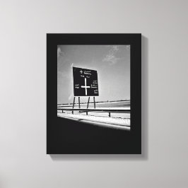 Bahrain Highway Sign Canvas Afdruk