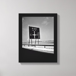 Bahrain Highway Sign Canvas Afdruk