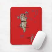 Bahrain Map Mousepad Muismat (Met muis)