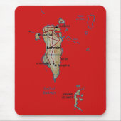 Bahrain Map Mousepad Muismat (Voorkant)