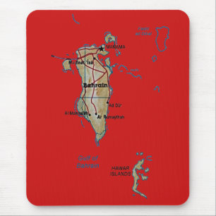 Bahrain Map Mousepad Muismat