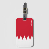 Bahrain National Flag Patriotic Bagagelabel (Voorkant (verticaal))