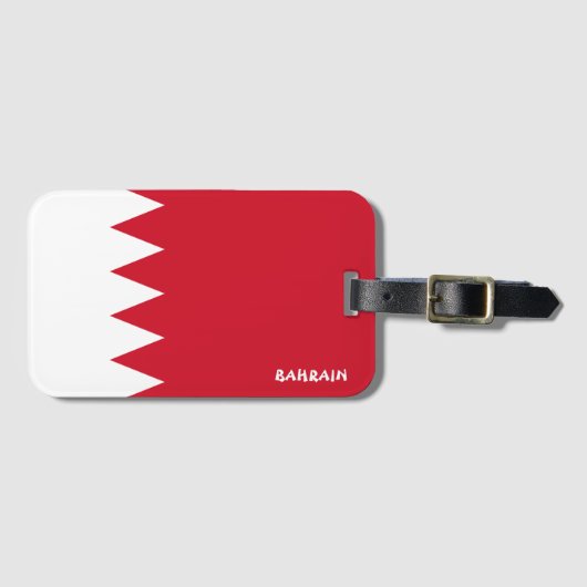 Bahrain National Flag Patriotic Bagagelabel (Voorkant (horizontaal))