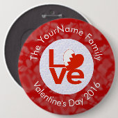 Bahrain Rode LOVE Vlag gepersonaliseerd Ronde Button 6,0 Cm (Voorkant /achterkant)