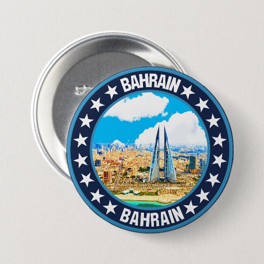 Bahrain Ronde Button 7,6 Cm (Voorkant /achterkant)