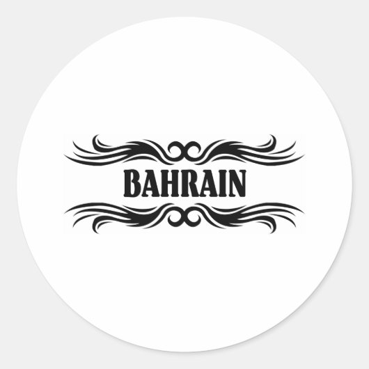Bahrain Ronde Sticker (Voorkant)
