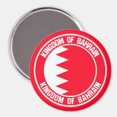 Bahrain Round Emblem Magneet (Voorkant / Achterkant)