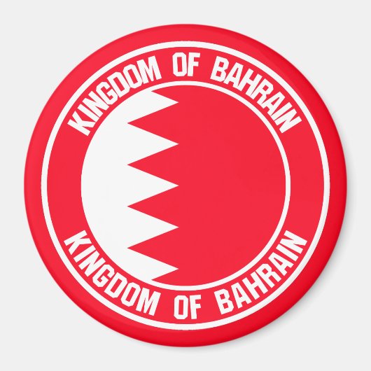 Bahrain Round Emblem Magneet (Voorkant)
