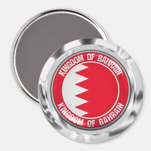 Bahrain Round Emblem Magneet (Voorkant / Achterkant)