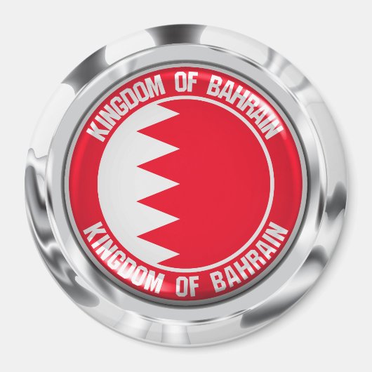 Bahrain Round Emblem Magneet (Voorkant)