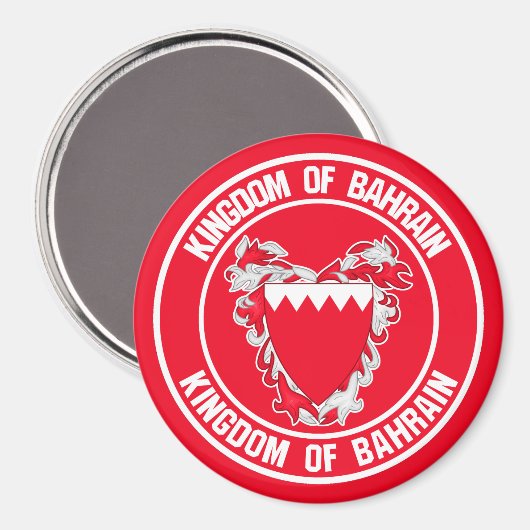 Bahrain Round Emblem Magneet (Voorkant / Achterkant)