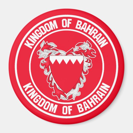 Bahrain Round Emblem Magneet (Voorkant)