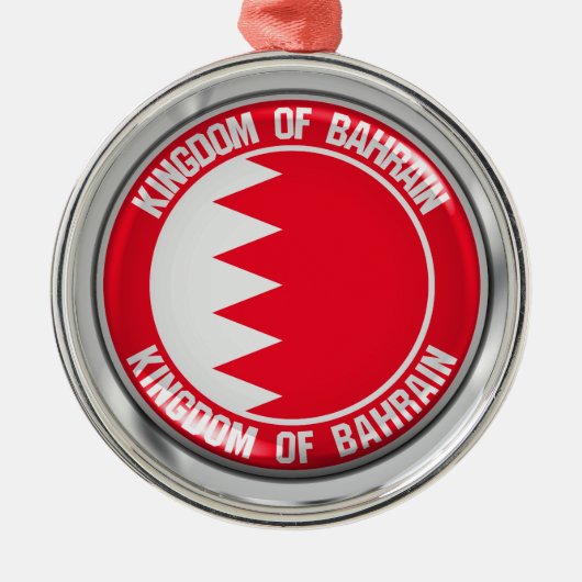 Bahrain Round Emblem Metalen Ornament (Voorkant)