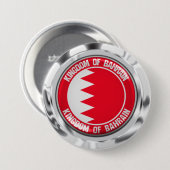 Bahrain Round Emblem Ronde Button 7,6 Cm (Voorkant /achterkant)