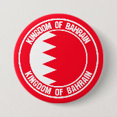 Bahrain Round Emblem Ronde Button 7,6 Cm (Voorkant)