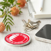Bahrain Round Emblem Sleutelhanger (Zijkant)
