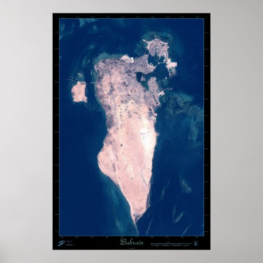 Bahrain Satellite Poster (Voorkant)