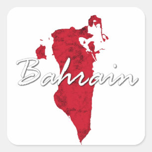 Bahrain Vierkante Sticker