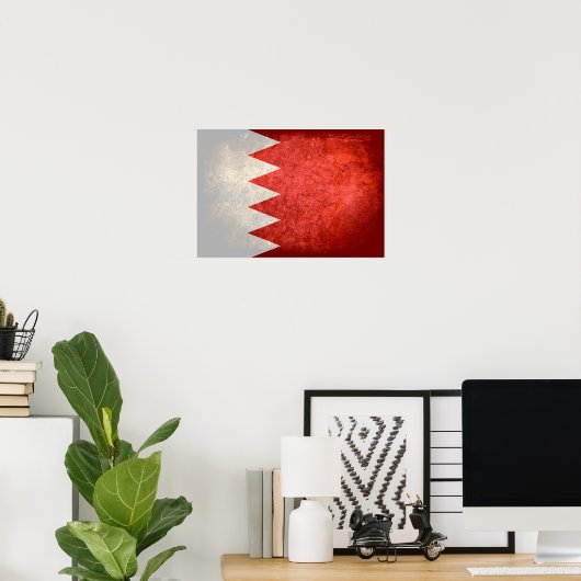 Bahraini-vlag Poster (Thuiskantoor)