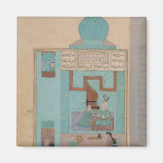 Bahram bezoekt een prinses in het Turquoise Magneet (Voorkant)
