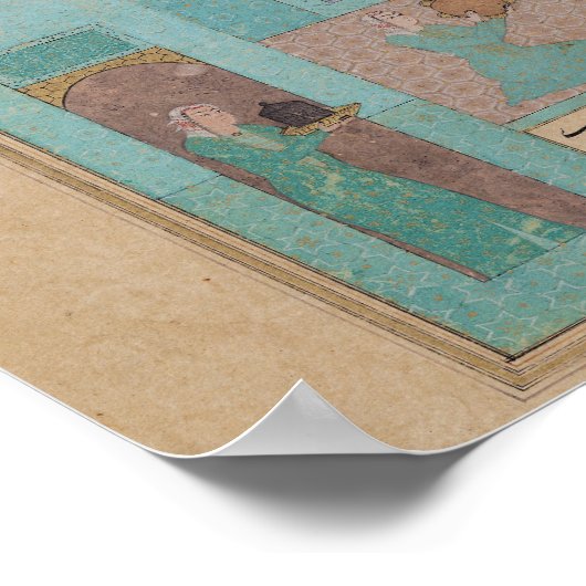 Bahram bezoekt een prinses in het Turquoise Poster (Hoek)