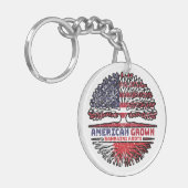 Bahrein Bahraini - Amerikaanse vlag - boomkorren Sleutelhanger (Voorkant Links)