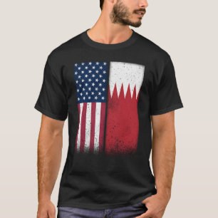Bahrein Bahreins Amerikaanse Vlaggen Trots VS Bahr T-shirt