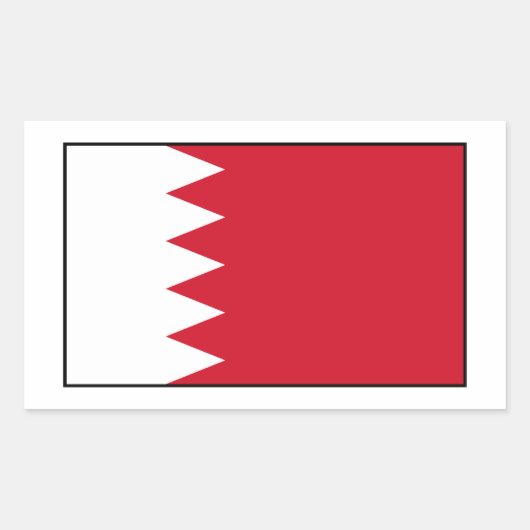 Bahrein - Bahreinse vlag Rechthoekige Sticker (Voorkant)