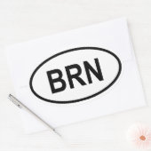 Bahrein "BRN" Ovale Sticker (Envelop)