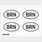 Bahrein "BRN" Ovale Sticker (Vel)
