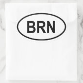 Bahrein "BRN" Ovale Sticker (Tas)