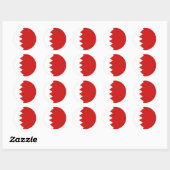 Bahrein Fisheye Vlag Sticker (Vel)
