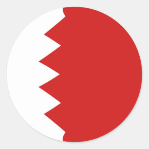 Bahrein Fisheye Vlag Sticker
