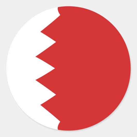 Bahrein Fisheye Vlag Sticker (Voorkant)
