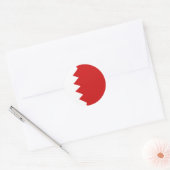 Bahrein Fisheye Vlag Sticker (Envelop)