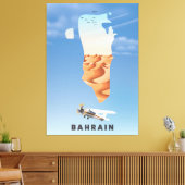 Bahrein geïllustreerde reisposterprint. canvas afdruk (Insitu (Woonkamer))