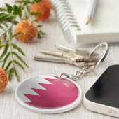 Bahrein Glossy Circle Flag Sleutelhanger (Voorkant Rechts)