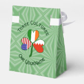Bahrein Ierland VS Shamrock Vlag gepersonaliseerd Bedankdoosjes (Achterkant)