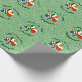 Bahrein Ierland VS Shamrock Vlag gepersonaliseerd Cadeaupapier (Hoek)