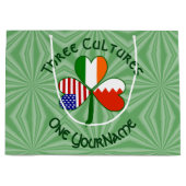 Bahrein Ierland VS Shamrock Vlag gepersonaliseerd Groot Cadeauzakje (Voorkant)