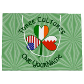 Bahrein Ierland VS Shamrock Vlag gepersonaliseerd Groot Cadeauzakje (Achterkant)