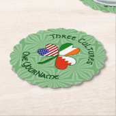 Bahrein Ierland VS Shamrock Vlag gepersonaliseerd Kartonnen Onderzetters (Gekanteld)