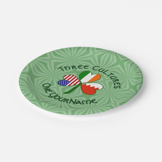 Bahrein Ierland VS Shamrock Vlag gepersonaliseerd Papieren Bordje (Gekanteld)